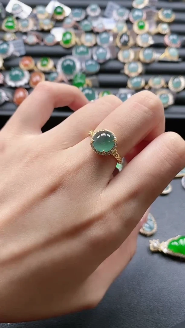 【闪购商品】翡翠戒指银S925镶嵌51511