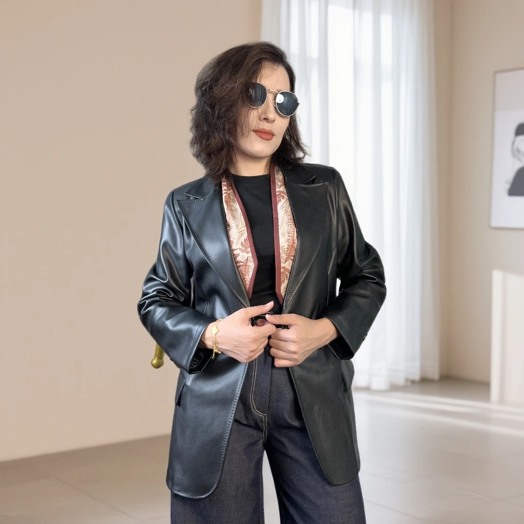 花贵妃原创时尚皮外套