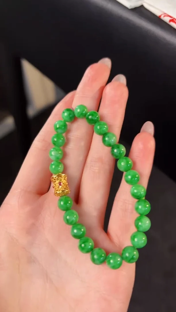 【闪购商品】翡翠手链未镶嵌缅料A货/支持复检/一件