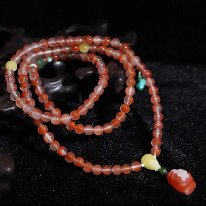 【新疆马爷珠宝】南红设计款项链，卡6+，51g