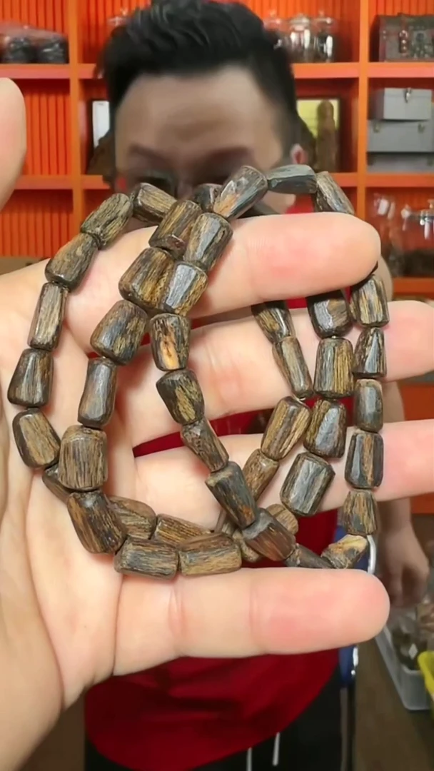 沉香手串66号沉水紫伽罗8g多样性发一