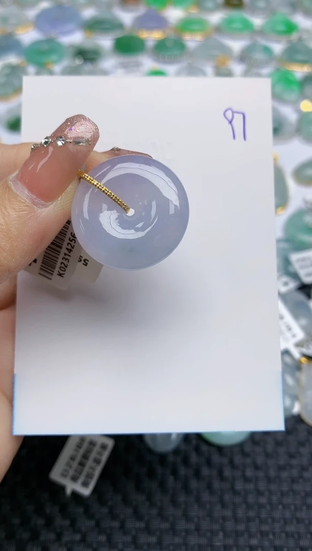 【闪购商品】翡翠颈饰18K金镶嵌天然A货翡翠 97