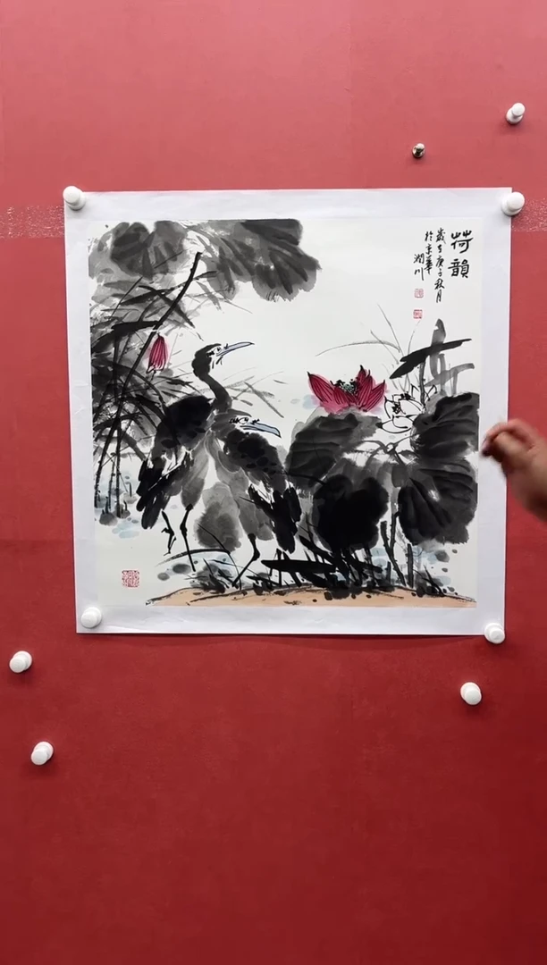 国画贺润川-4平尺-花鸟-纸片