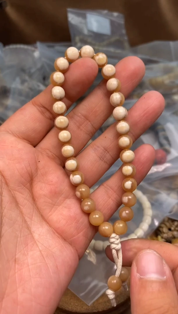 其他牛骨杂件382-马骨手作熊猫眼