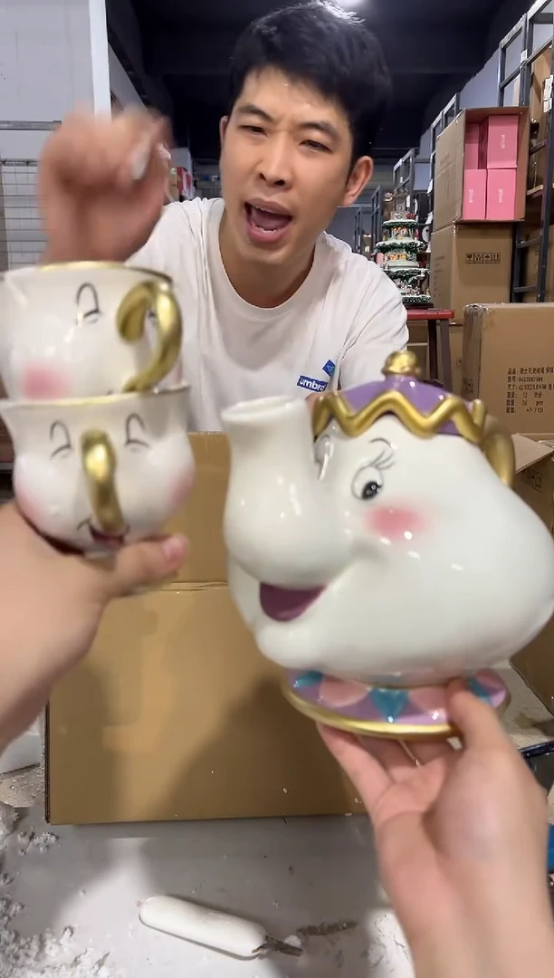 瓷片陶瓷02款一壶两杯