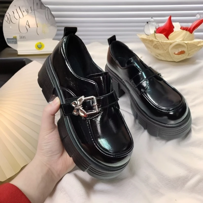 【新疆包邮】25年新款厚底加绒时尚百搭乐福鞋2388