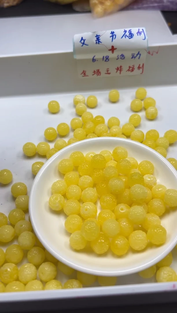 未镶嵌颈饰蜜蜡w2087蜜蜡回纹珠12mm*5颗