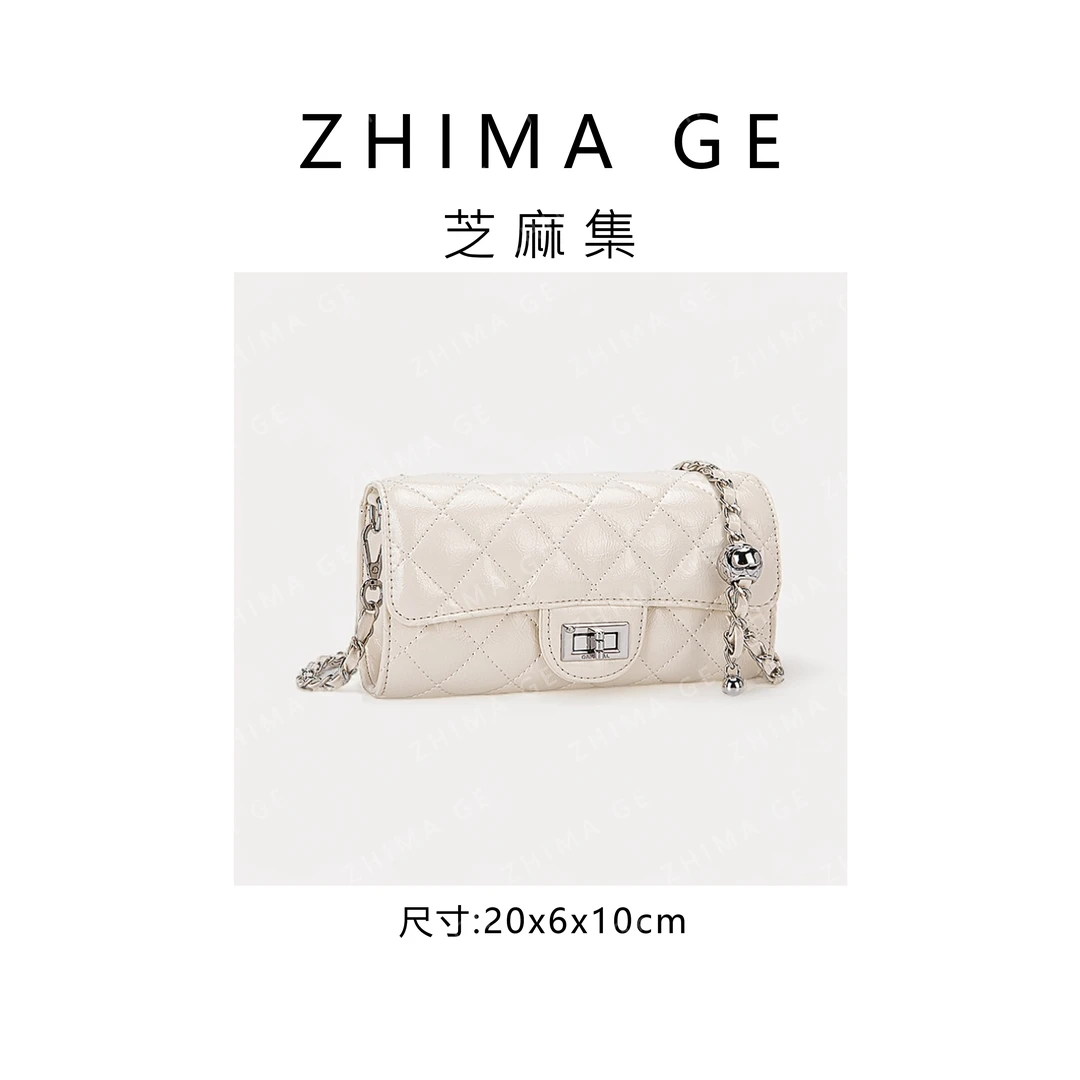 芝麻集】QYX-81546-米白色RAIN.CUN潮流时尚百搭腋下斜跨女包