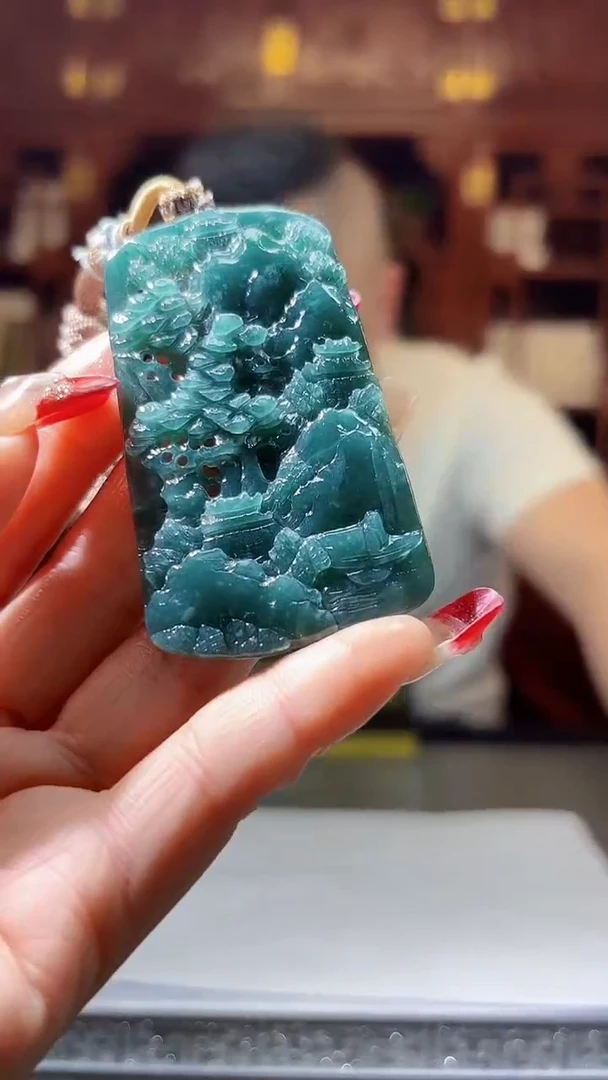 【闪购商品】定制翡翠未镶嵌0213/Y/山水