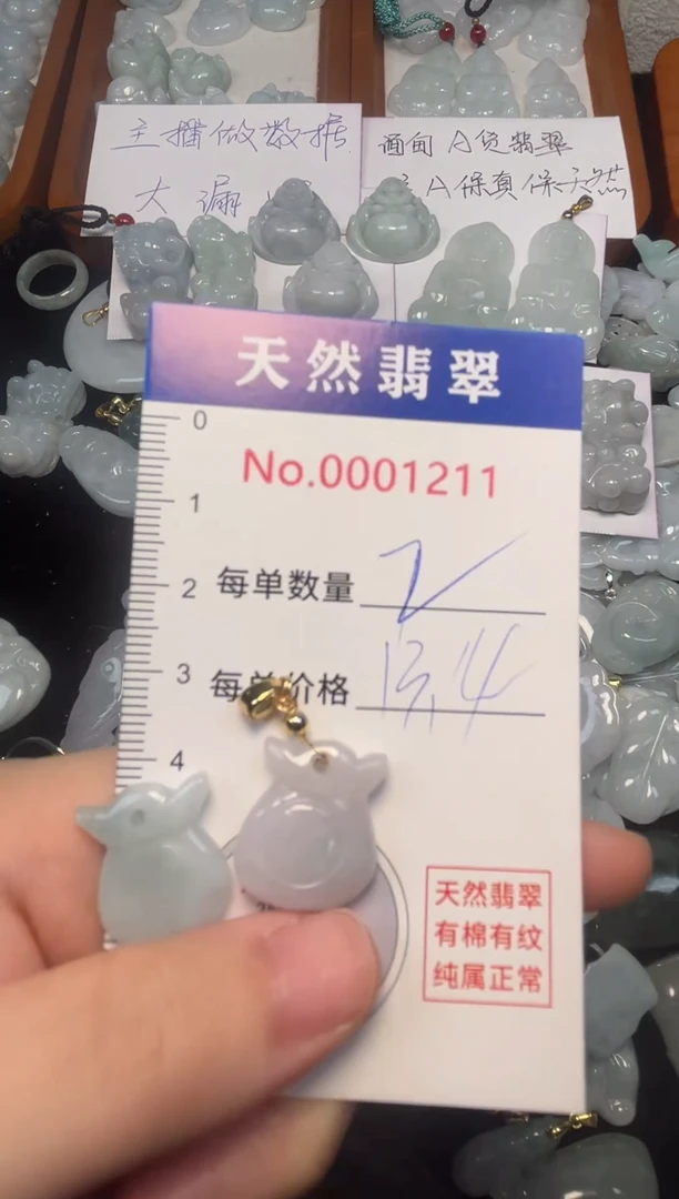翡翠未镶嵌吊坠(不含链)1211