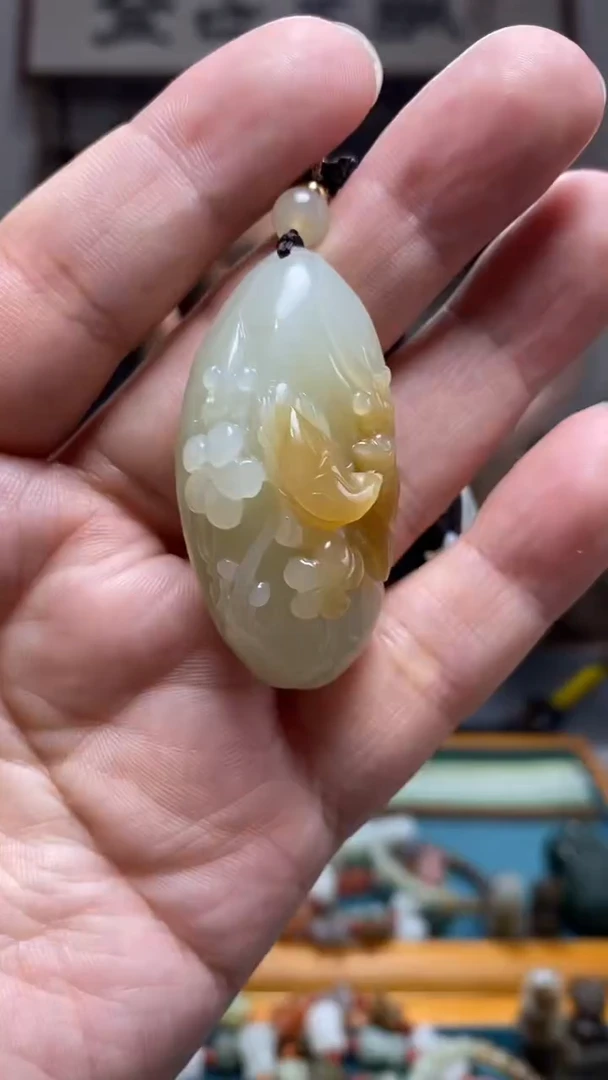 和田玉未镶嵌挂件61