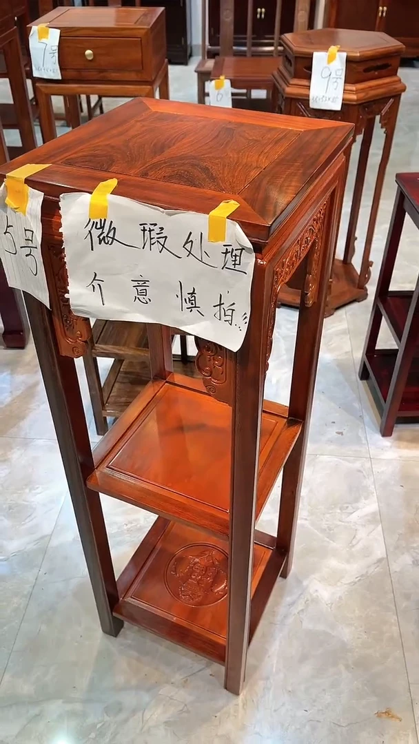 花梨木类成套家具花架32*32*98