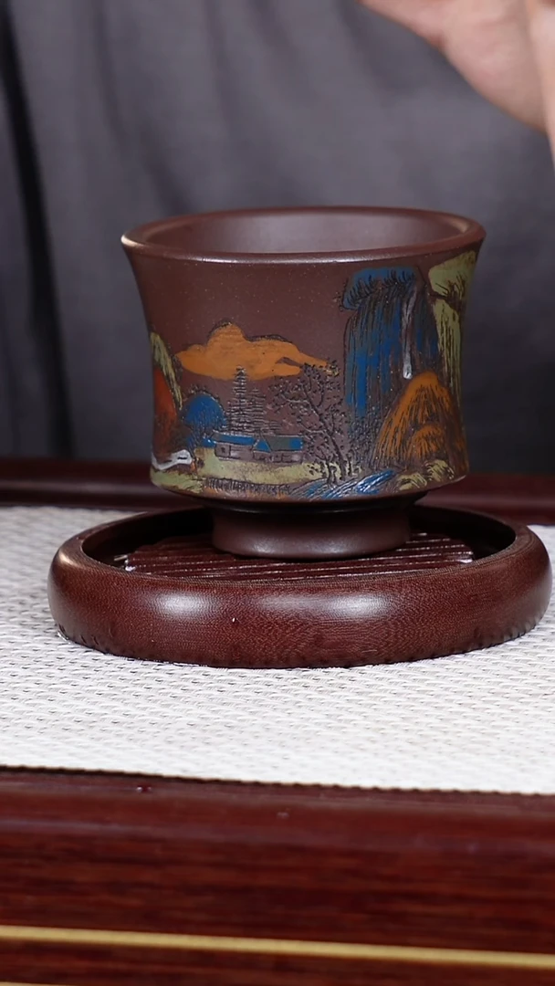 茶杯紫砂宜兴原矿紫砂 全手工制作