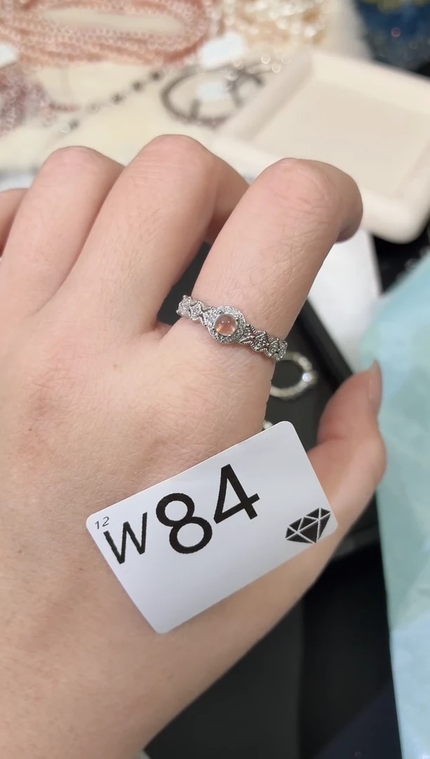 银S925镶嵌戒指长石多样性发一W84