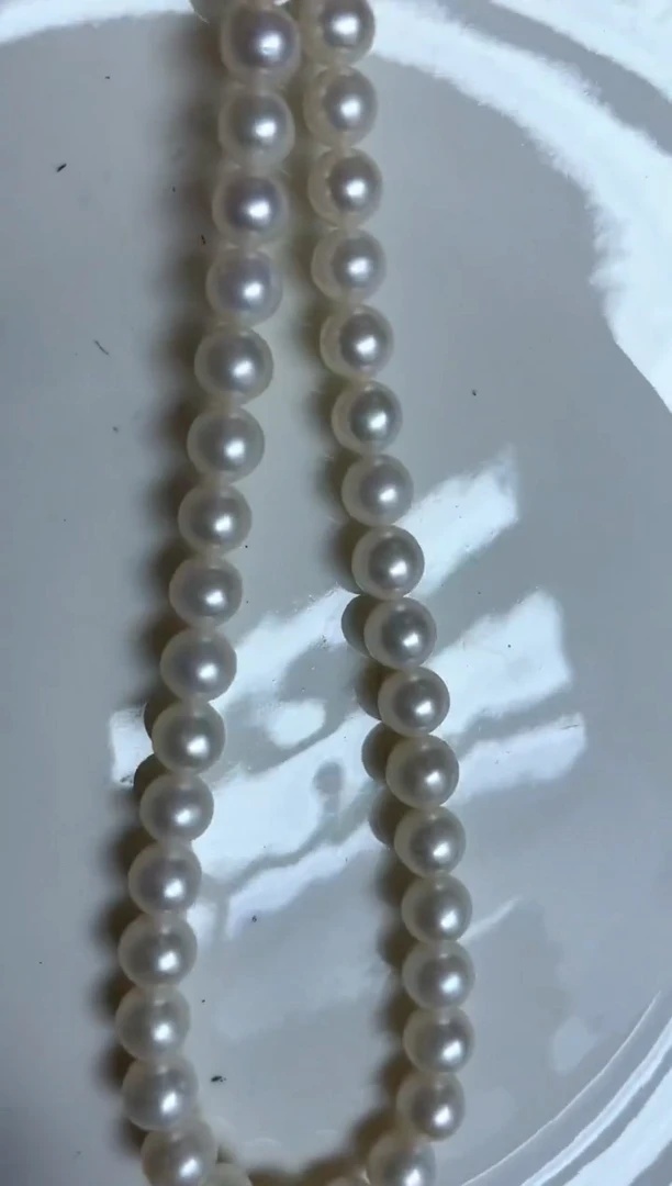 未镶嵌项链淡水珍珠490无核贵珠7-8mm白珠项链（多样性发一）