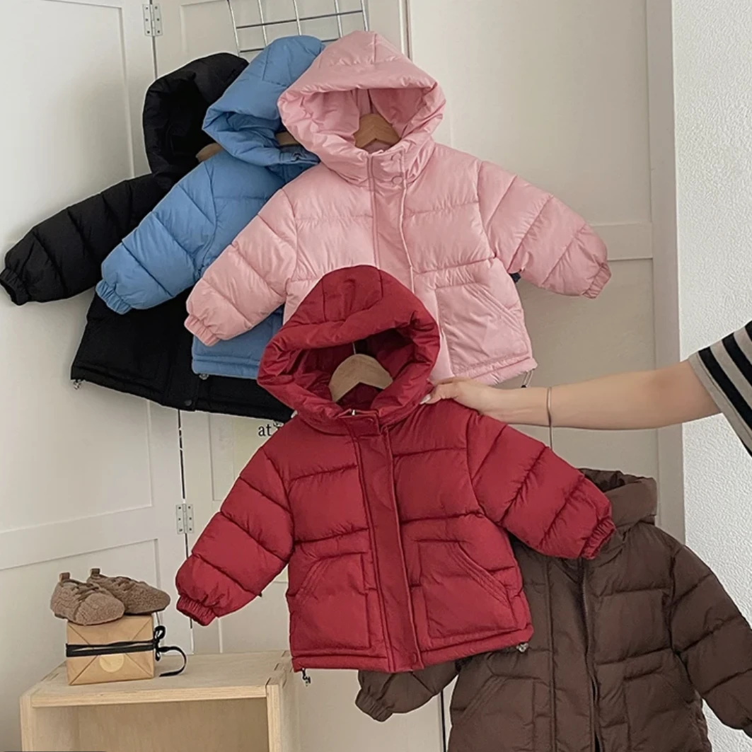 冬季时尚连帽百搭加厚潮流红色棉服