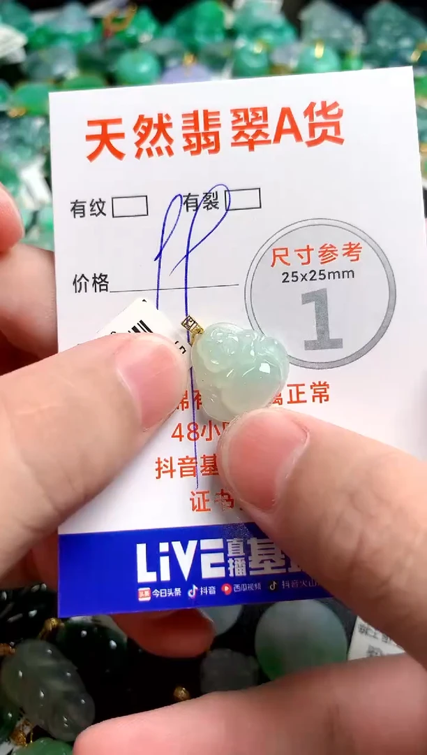 翡翠18K金镶嵌颈饰23000610