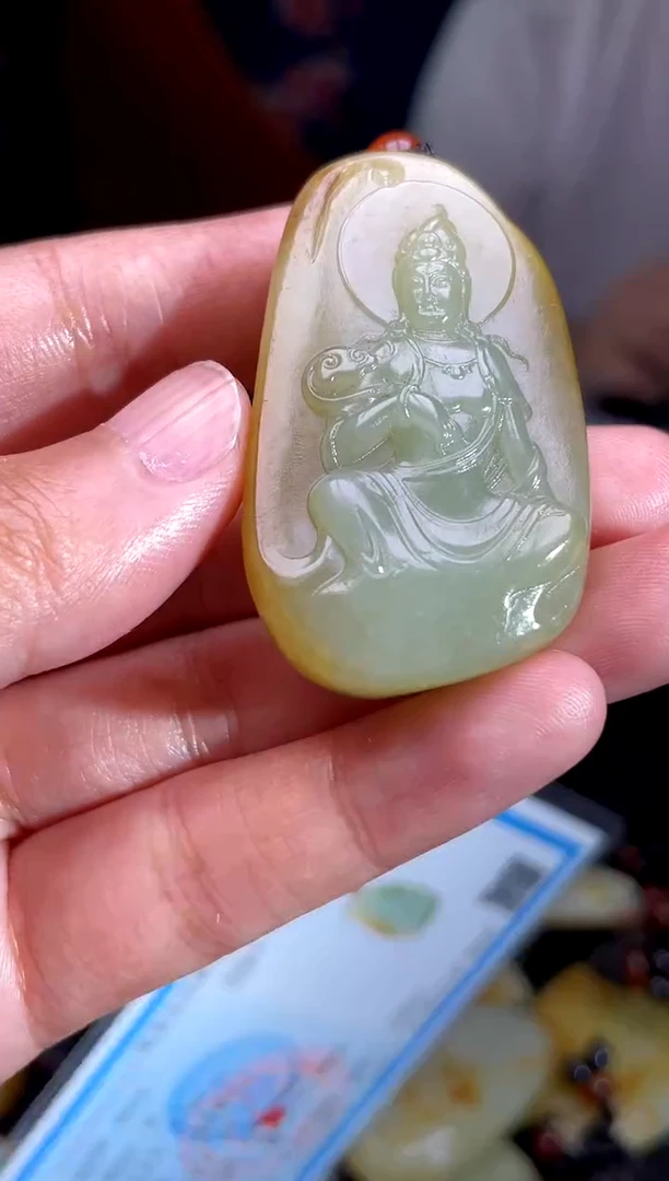 和田玉未镶嵌挂件1