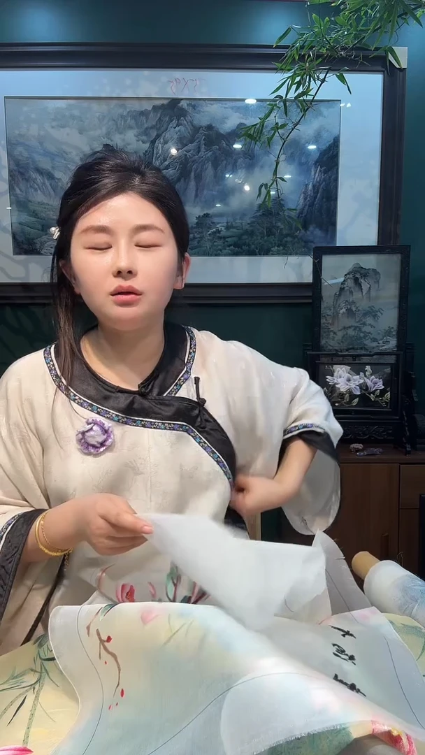 竖款司*?非遗苏绣手工装饰画不包邮