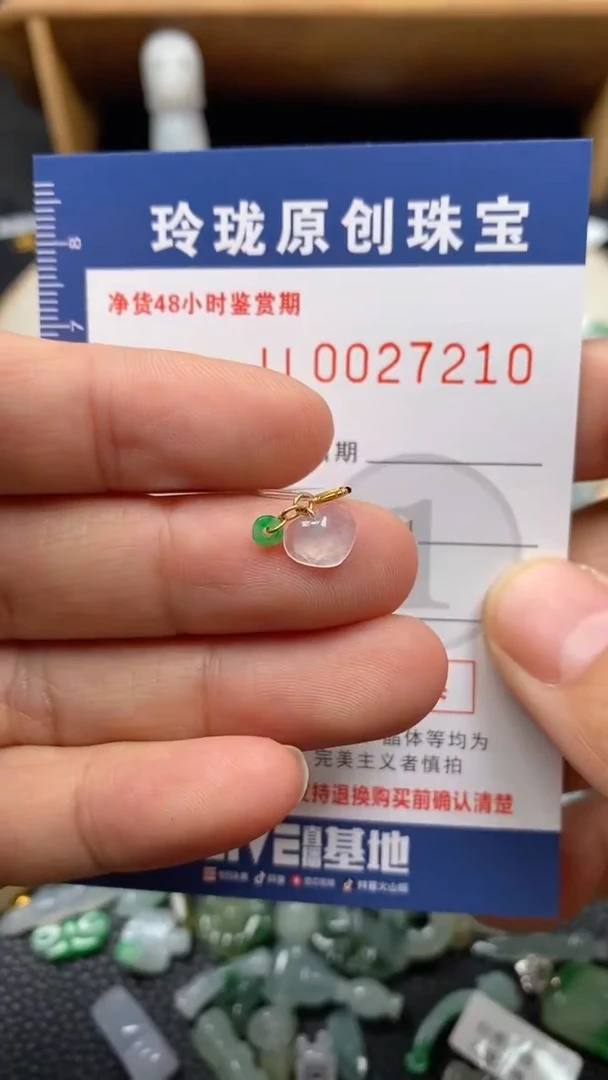 【闪购商品】翡翠颈饰18K金镶嵌翡翠净货27210