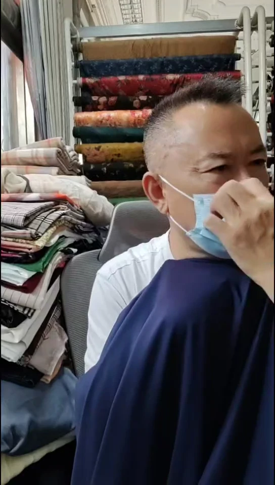 藏蓝色纯色弹力布料