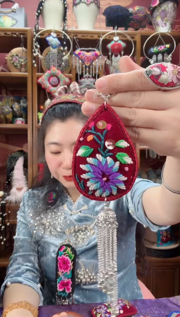 刺绣压襟81甜甜家