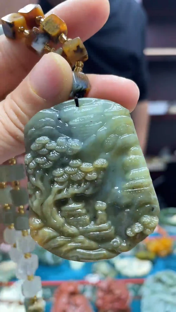 未镶嵌岫玉吊坠多样性发*货拍一发一