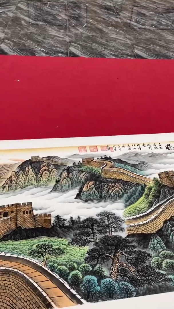 国画释天宇释天宇长城雄姿