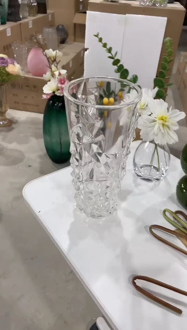 【闪购商品】无铅玻璃透明水晶花瓶