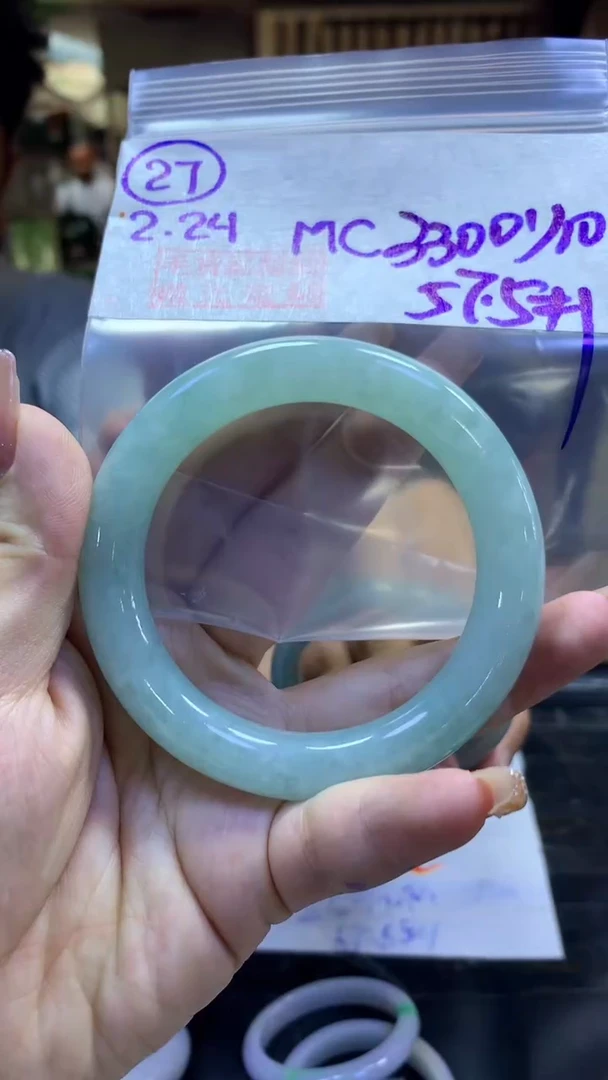 【闪购商品】定制翡翠未镶嵌27圆条57.5+3300元+拍一发一