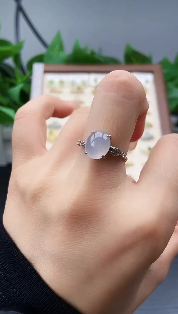 银S925镶嵌戒指翡翠12