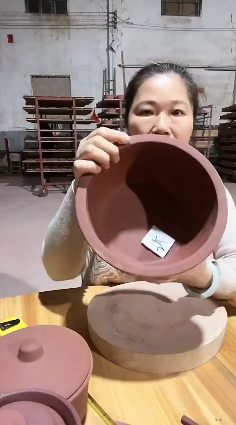 陶大瑕疵打磨裂紫砂大内胆