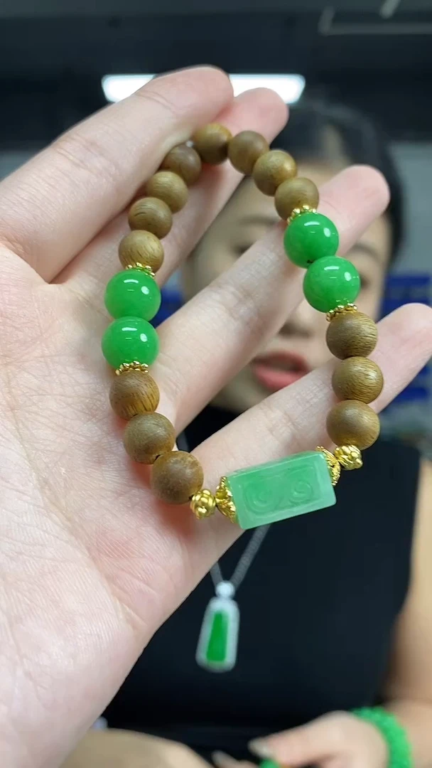 未镶嵌手链翡翠多样性发其一颜色微差