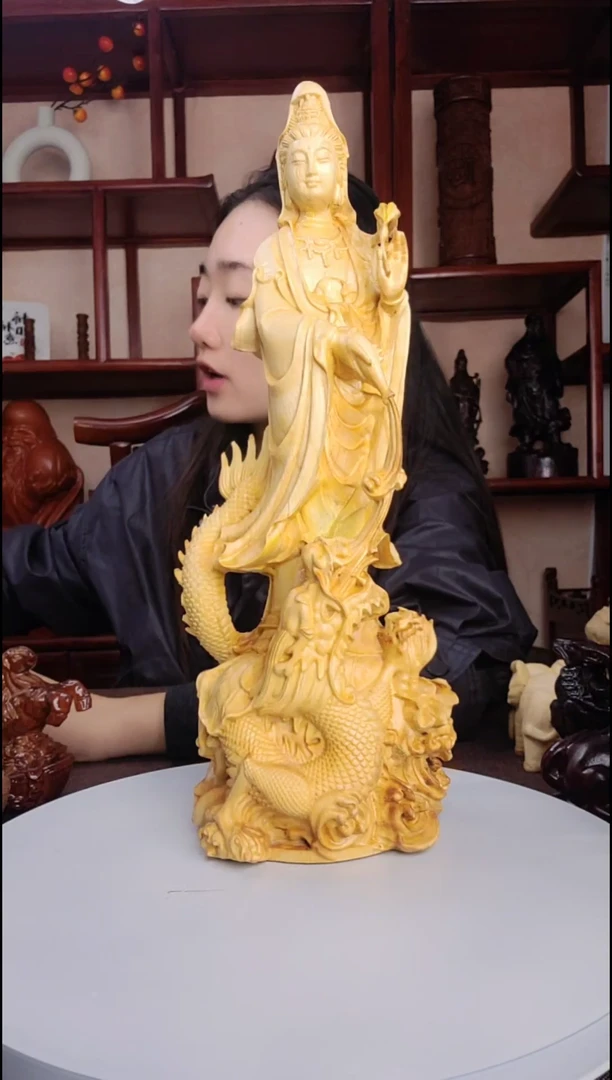 紫檀木类端景台御龙观音