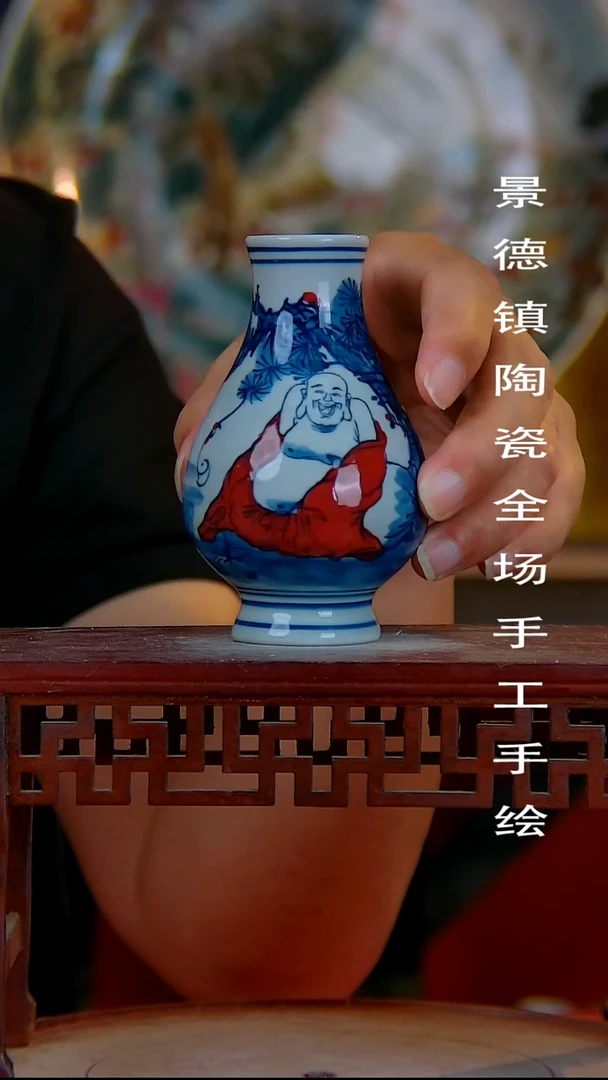 摆件手景德镇陶瓷 全场手工绘