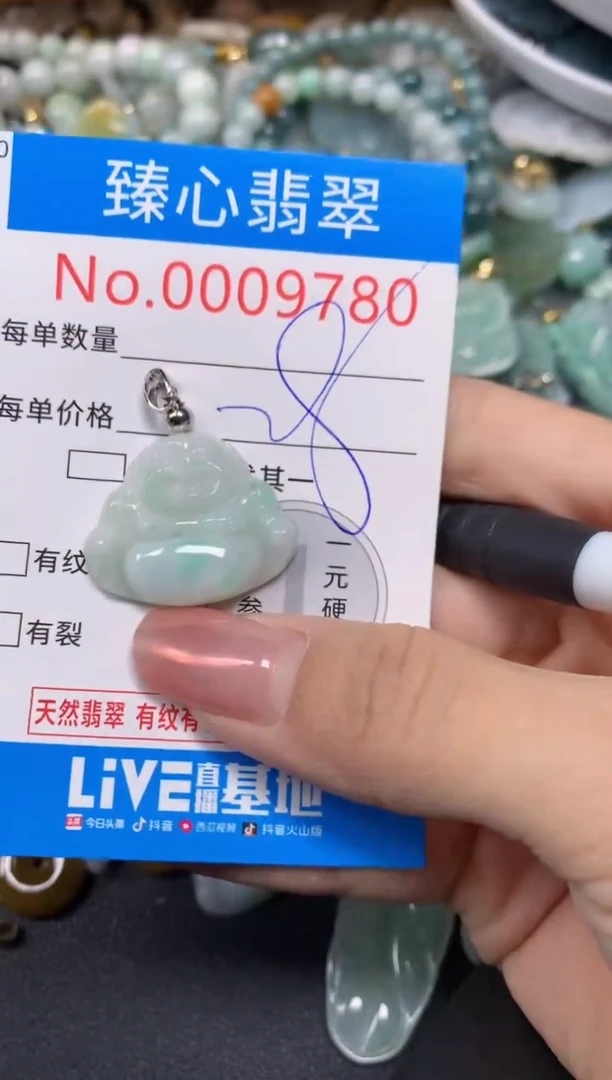 【闪购商品】翡翠颈饰未镶嵌含绳0009780