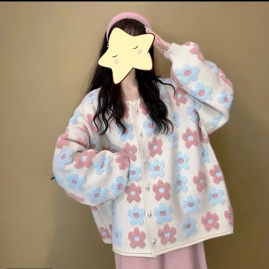 【贝贝专属】B0B-B100早秋毛衣针织衫冬季休闲春季慵懒风秋冬宽松