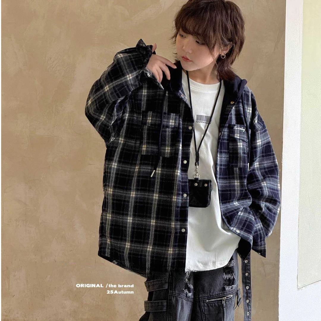 儿童春秋休闲宽松男女童外套衬衣中大童C18