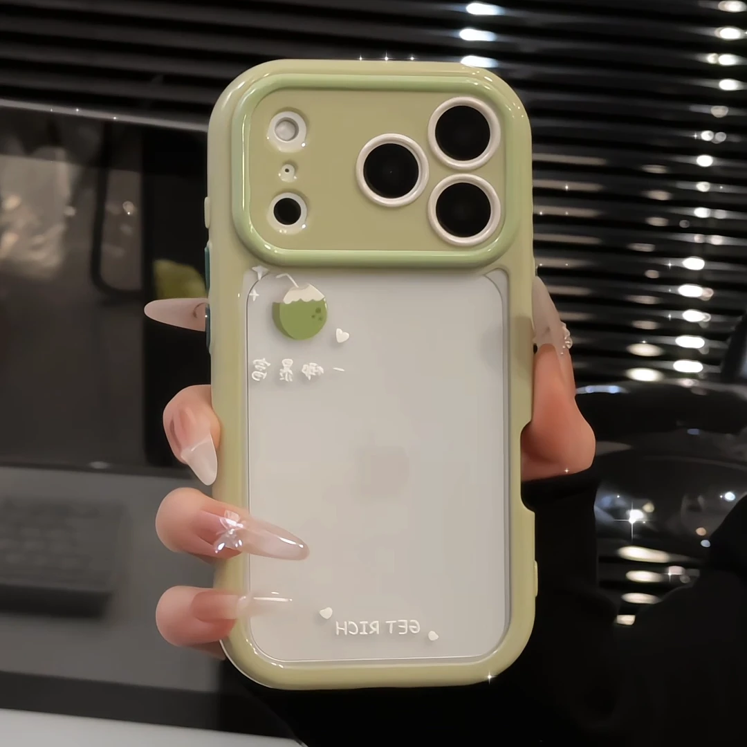 顺顺荔荔适用苹果17pro手机壳16promax奶油华为p80荣耀oppo小米15