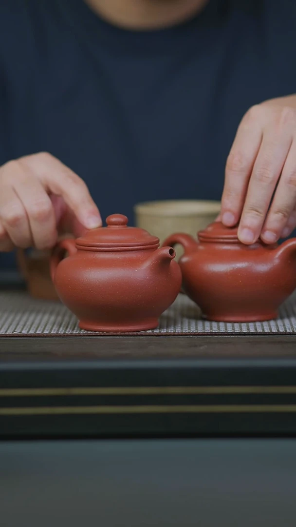 茶壶紫砂半手红降坡掇只220cc