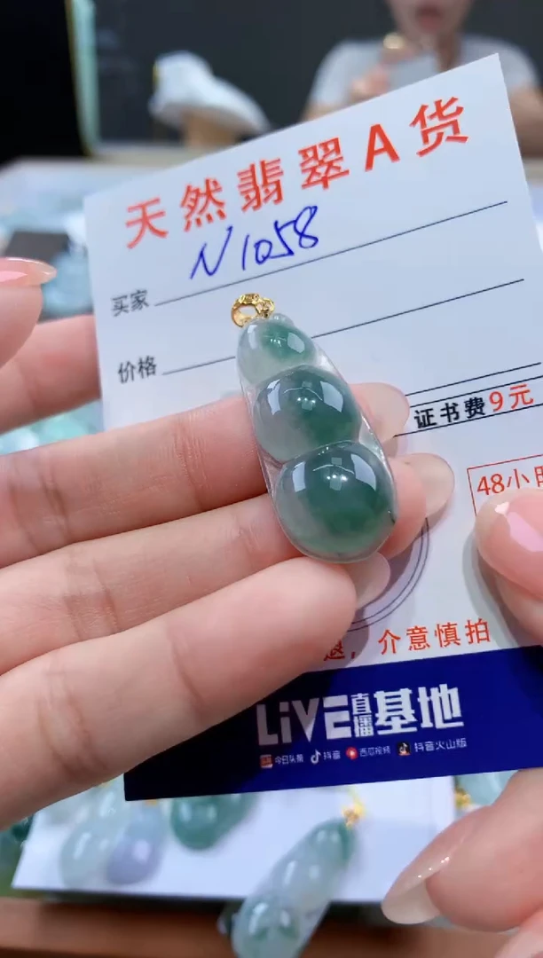 颈饰未镶嵌翡翠天然翡翠A货挂件