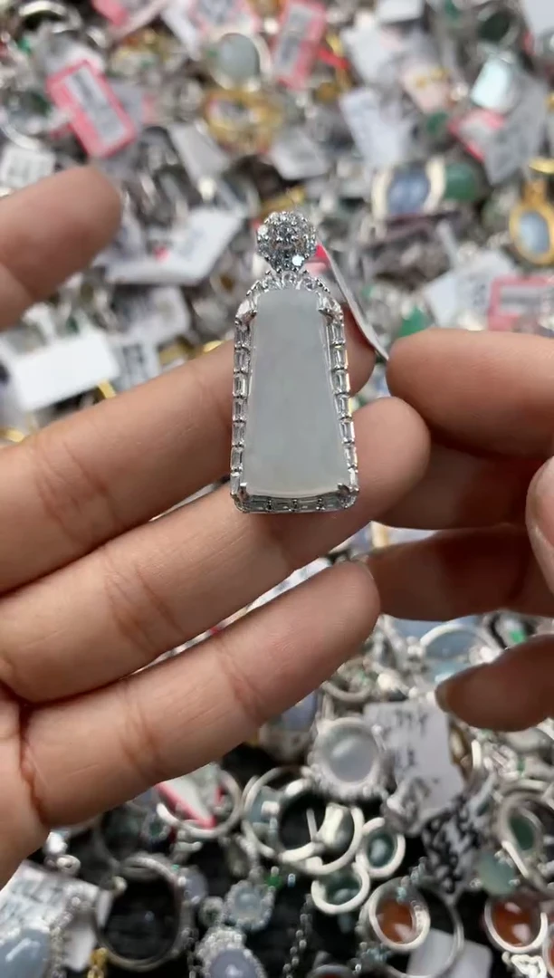 银S925镶嵌戒指翡翠12                3