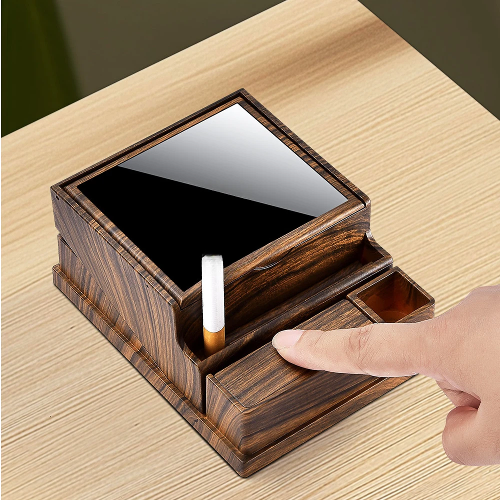 复古造型自动弹烟烟盒便携抗压防潮可收纳打火机汽车用品