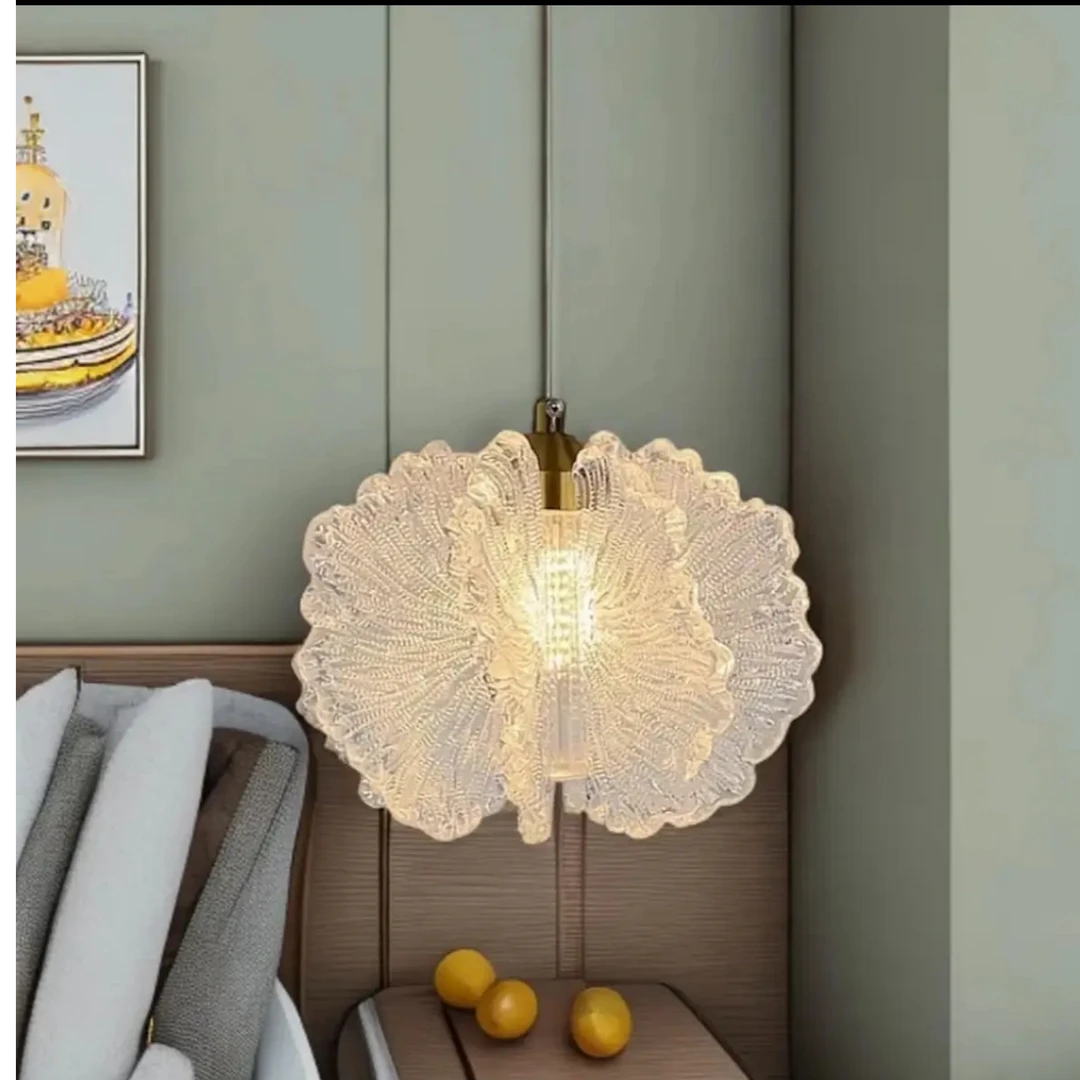 奶油花瓣床头服装店网红小吊灯简约计师个性卧室吊灯