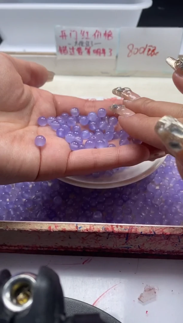 【闪购商品】玛瑙/玉髓颈饰未镶嵌w2161冰仙紫6mm*50颗