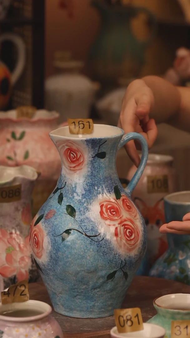 陶瓷161景德镇设计师手作花器摆件侘寂风