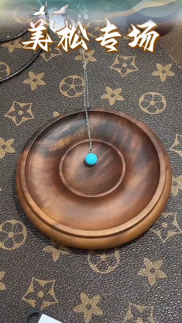 银S925镶嵌绿松石项链520