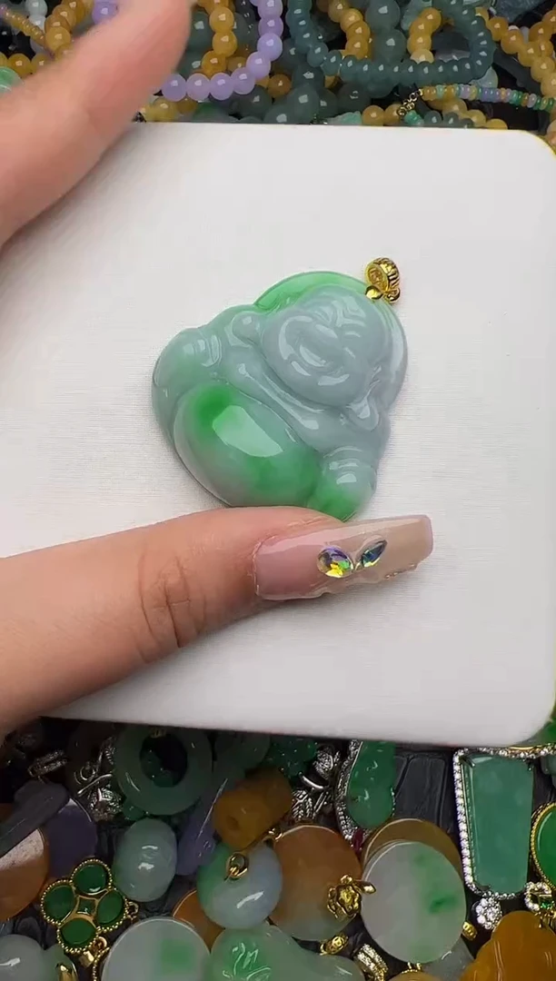 翡翠未镶嵌颈饰天然缅甸翡翠吊坠