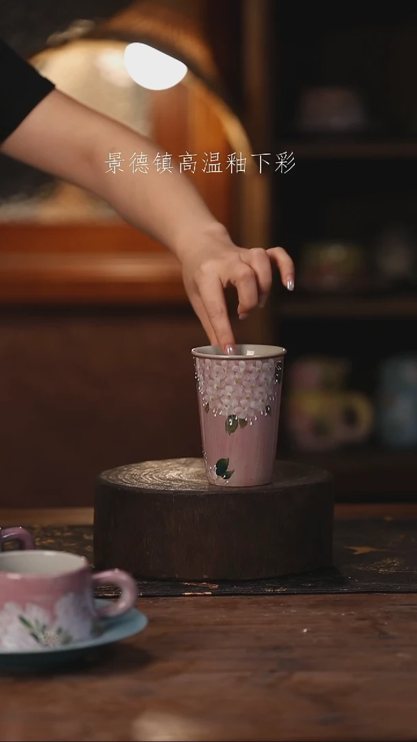 陶瓷景德镇高温釉下手绘陶瓷033