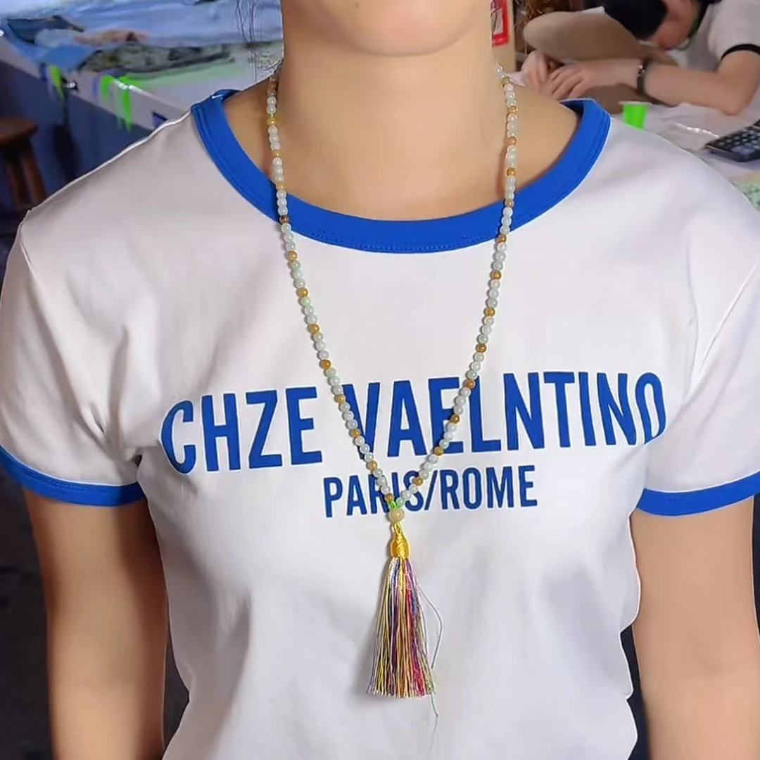 【玉经纶】-47326/Q205-天然A货翡翠珠链-多样性发其—